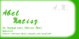 abel matisz business card